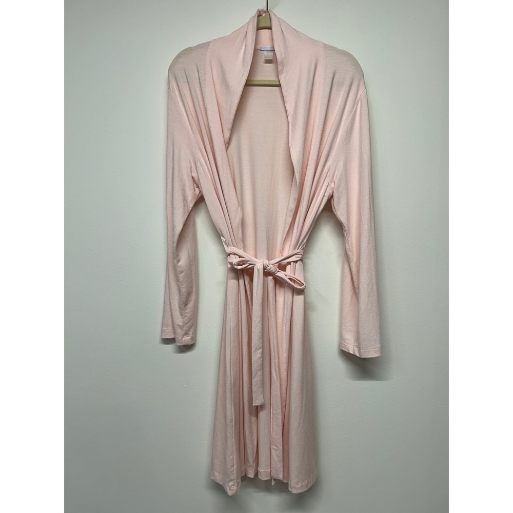 Eberjey Blush Pink Modal Robe Tie Waist Soft Bridal M/L - Picture 2 of 6